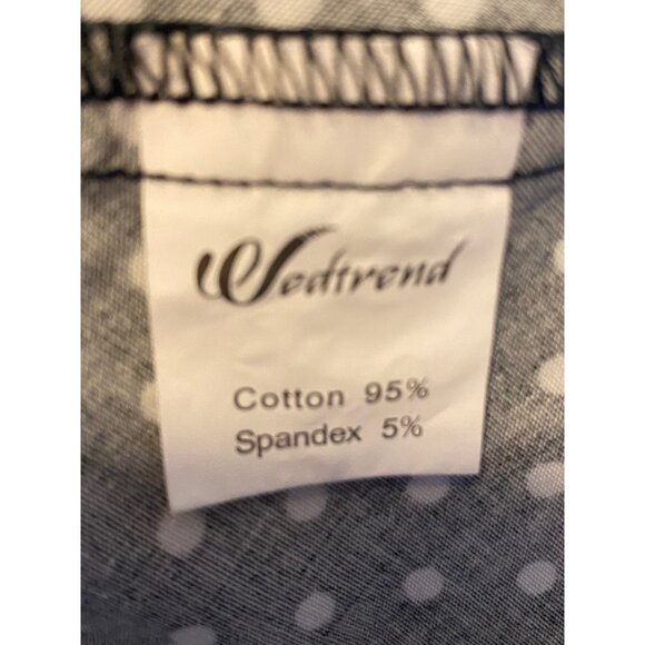 Wedtrend 1950s Style Retro Dress Womens Small Black White Polka Dot Tradwife - Picture 12 of 12